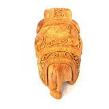 6.5" Elephant Hand Carved Wood Statue - Magick Magick.com