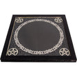 6.5" Glass Scrying Mirror with Black Tourmaline Chips - Magick Magick.com