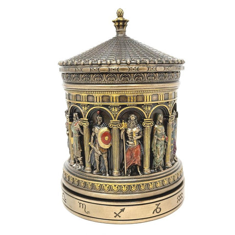 6.5" Greek Pantheon Zodiac Rotating Trinket Box - Magick Magick.com