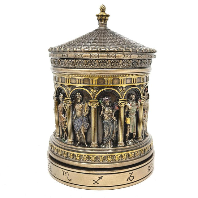 6.5" Greek Pantheon Zodiac Rotating Trinket Box - Magick Magick.com