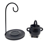 6.5" Hanging Metal Cauldron Aroma Lamp Burner - Magick Magick.com