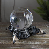 6.5" Raven Skulls Crystal Ball - Magick Magick.com