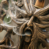 6.5" Tree of Life Greenman Backflow Incense Burner - Magick Magick.com