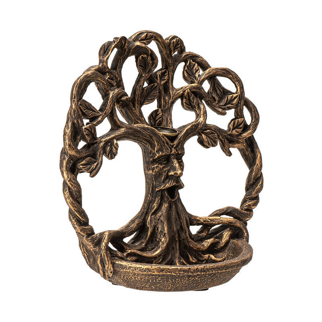 6.5" Tree of Life Greenman Backflow Incense Burner - Magick Magick.com