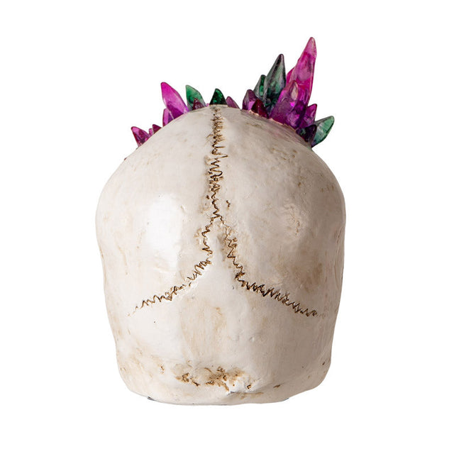 6.8" Skull with Crystals Statue - Magick Magick.com