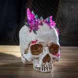 6.8" Skull with Crystals Statue - Magick Magick.com