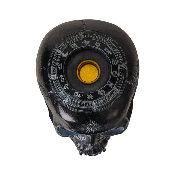 6.9" Ouija Skull Candle Holder and LED Light Statue - Magick Magick.com