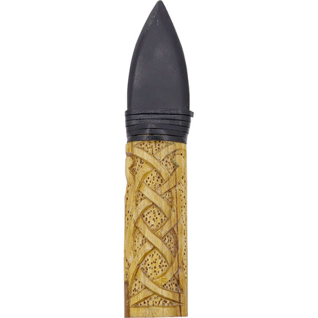 7" Black Tourmaline Athame with Wood Handle - Magick Magick.com