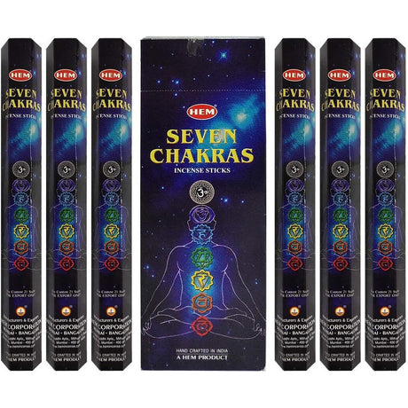 7 Chakras HEM Incense Stick 20 Pack - Magick Magick.com