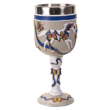 7" Chalice / Goblet - Earth Angels Horse with Butterflies - Magick Magick.com