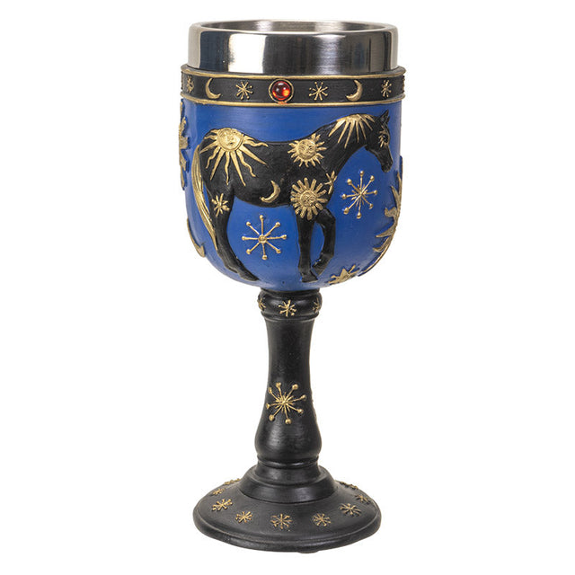 7" Chalice / Goblet - Sky of Enchantment Celestial Horse - Magick Magick.com