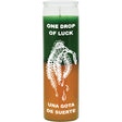 7 Day Glass Candle 2 Color One Drop of Luck - Green / Gold - Magick Magick.com