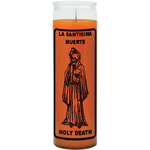 7 Day Glass Candle Holy Death - Orange - Magick Magick.com