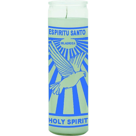 7 Day Glass Candle Religious Holy Spirit - White - Magick Magick.com