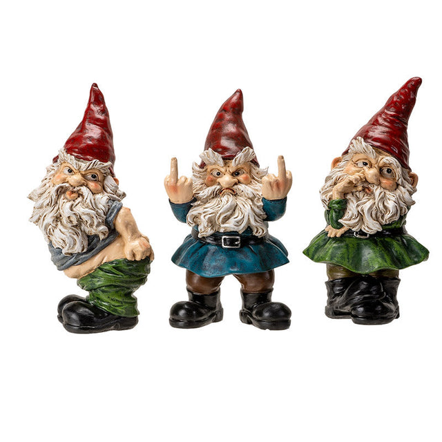 7" Gnome Statue - Evil Gnome (Set of 3) - Magick Magick.com