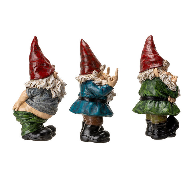 7" Gnome Statue - Evil Gnome (Set of 3) - Magick Magick.com