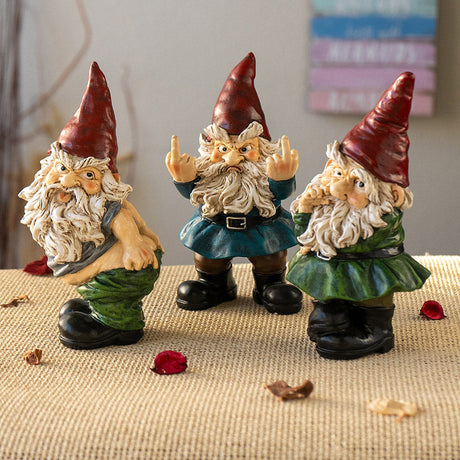 7" Gnome Statue - Evil Gnome (Set of 3) - Magick Magick.com