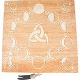 7" Laser Etched Wood Box - Pagan Moon Phases - Magick Magick.com