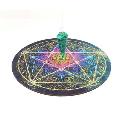 7" Lotus Metatron Pendulum / Altar Board - Magick Magick.com