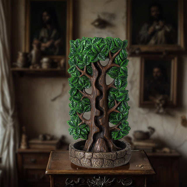 7" Polyresin Backflow Incense Burner - Tree of Life - Magick Magick.com