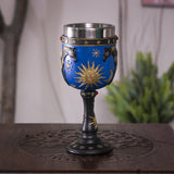 7" Resin & Stainless Steel Chalice / Goblet - Sky of Enchantment Celestial Horse - Magick Magick.com