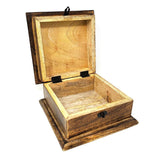 7" x 7" Carved Wood Box - Triquetra Tree of Life - Magick Magick.com