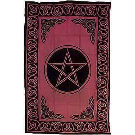 72" x 108" Pentagram Tapestry Red & Black - Magick Magick.com