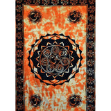 72" x 108" Seven Chakra Golden Tie Dye Tapestry - Magick Magick.com