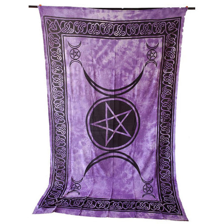72" x 108" Triple Goddess Tapestry Purple & Black - Magick Magick.com