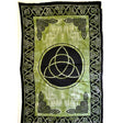 72" x 108" Triquetra Green Tapestry - Magick Magick.com