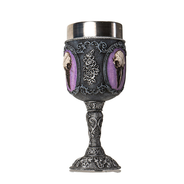 7.25" Chalice / Goblet - Raven Skull - Magick Magick.com