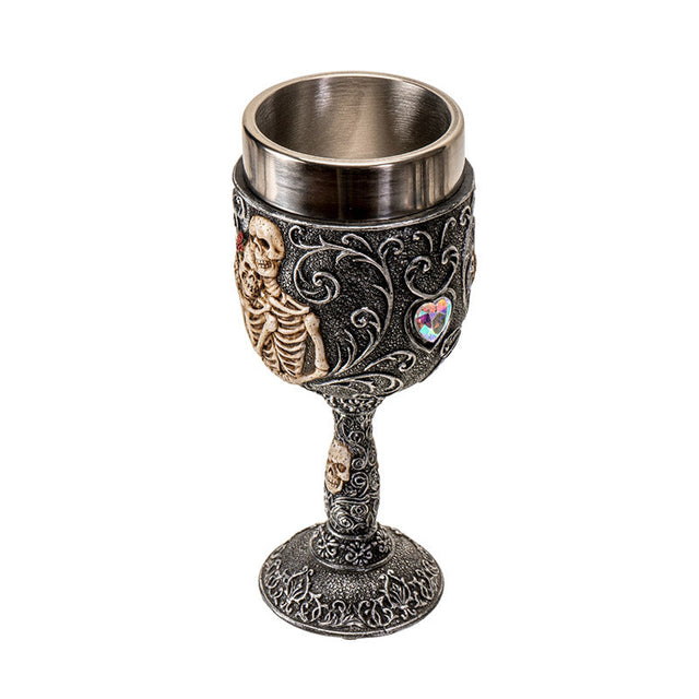 7.25" Chalice / Goblet - Skeleton Couple - Magick Magick.com