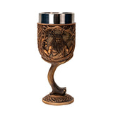 7.25" Resin & Stainless Steel Chalice / Goblet - Cernunnos - Magick Magick.com