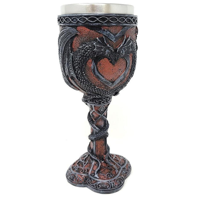 7.5" Chalice / Goblet - Medieval Double Dragon - Magick Magick.com