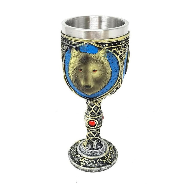 7.5" Chalice / Goblet - Mystic Wolf - Magick Magick.com