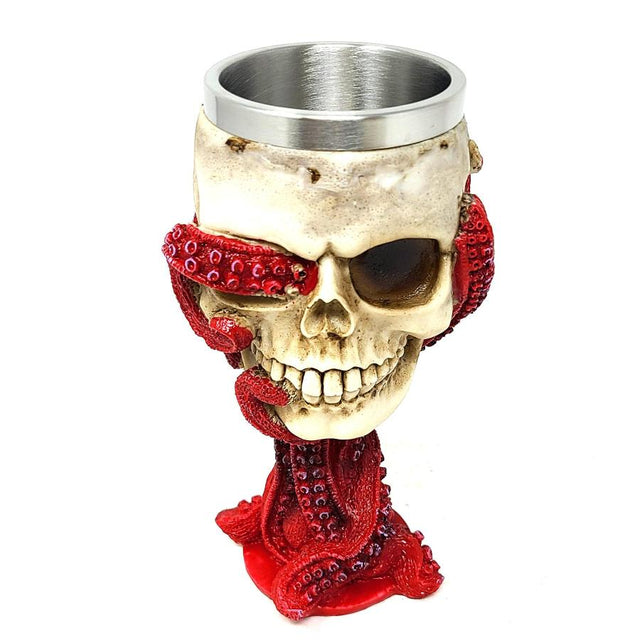 7.5" Chalice / Goblet - Octopus Skull - Magick Magick.com