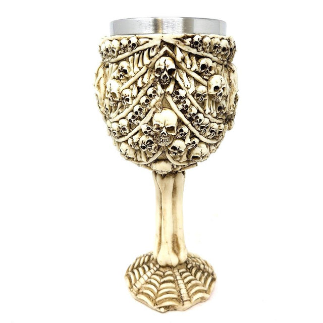 7.5" Chalice / Goblet - Skulls & Bones - Magick Magick.com