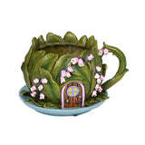 7.5" Floral Fairy House Teacup Planter - Magick Magick.com