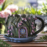 7.5" Floral Fairy House Teacup Planter - Magick Magick.com