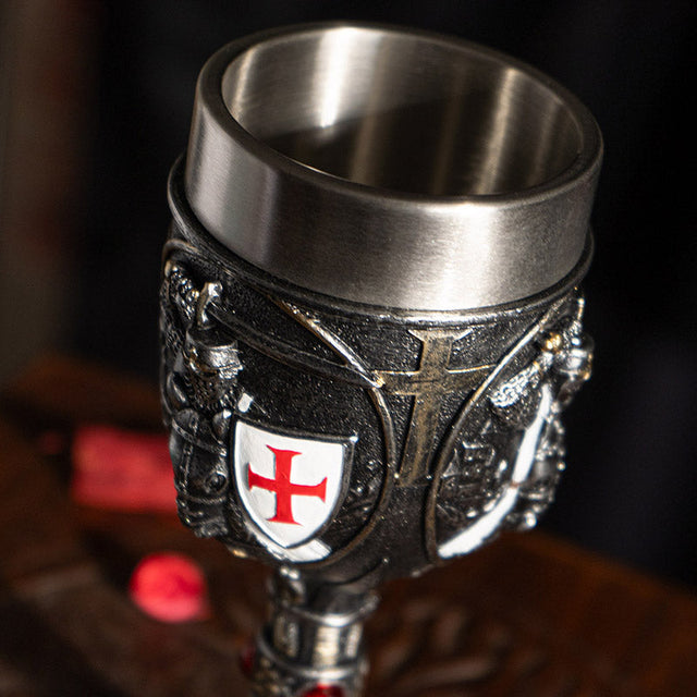 7.6" Chalice / Goblet - Templar Knight - Magick Magick.com