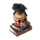 7.68" Raven on Skull and Books Statue - Magick Magick.com