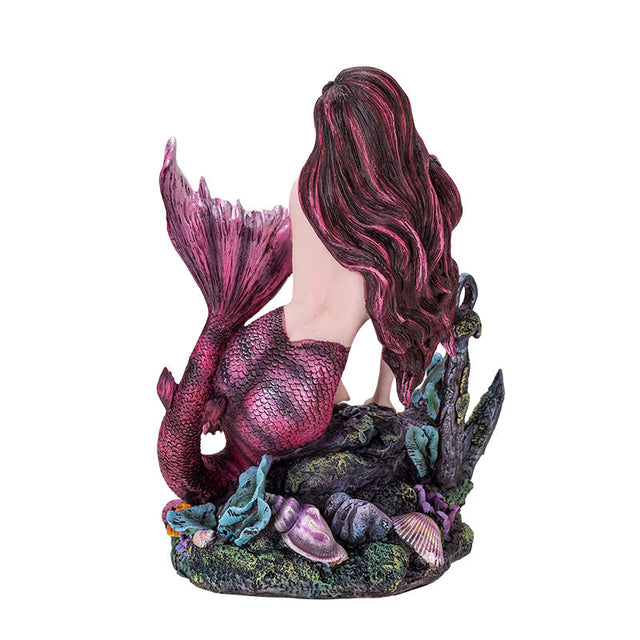 7.68" Red Mermaid Statue - Magick Magick.com