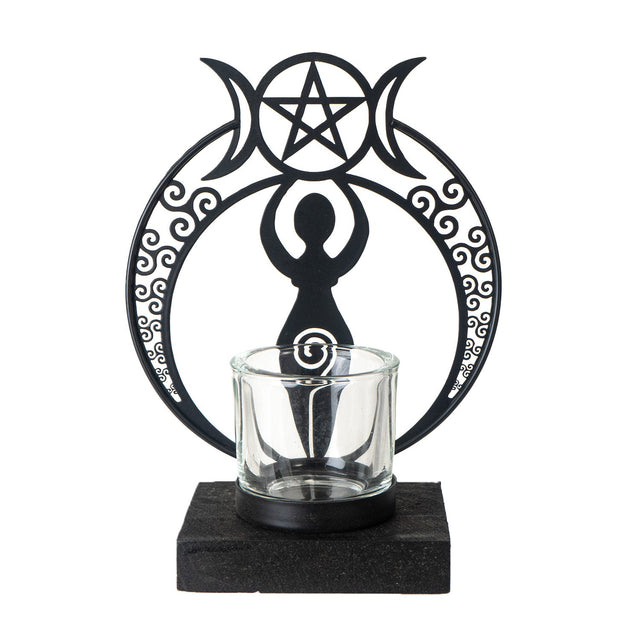 7.75" Danu Goddess Tealight Candle Holder - Magick Magick.com