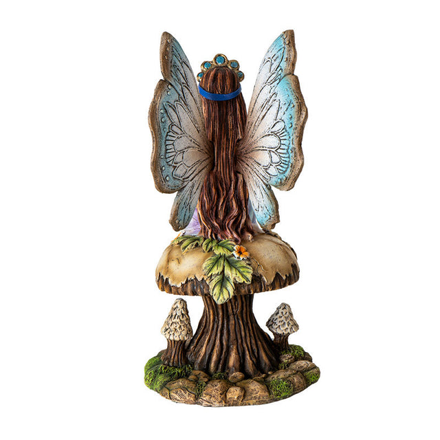 7.8" Fairy Statue - Fairy on Mushroom - Magick Magick.com