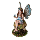 7.8" Fairy Statue - Fairy on Mushroom - Magick Magick.com