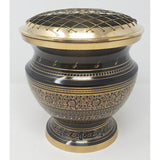 8" Black Carved Brass Censer Charcoal Burner - Magick Magick.com