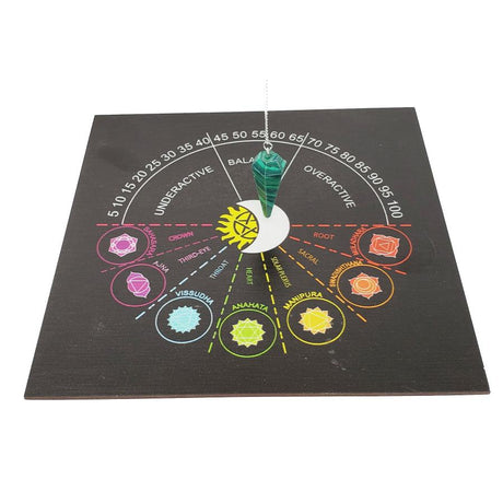 8" Chakra with Sun and Moon Pendulum / Altar Board - Magick Magick.com