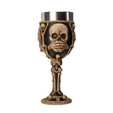 8" Chalice / Goblet - Hear, See, Speak Skeleton - Magick Magick.com