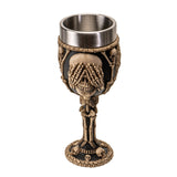 8" Chalice / Goblet - Hear, See, Speak Skeleton - Magick Magick.com