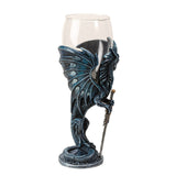 8" Glass Chalice / Goblet - Dragon Blade - Magick Magick.com